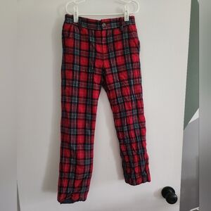 Janie and Jack Red Plaid Wool Dress Pants Holiday Tartan Size 8 See Description